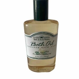 Vintage Bath Body Works Juniper With Aloe Bath Oil ~ New Retired 8 oz